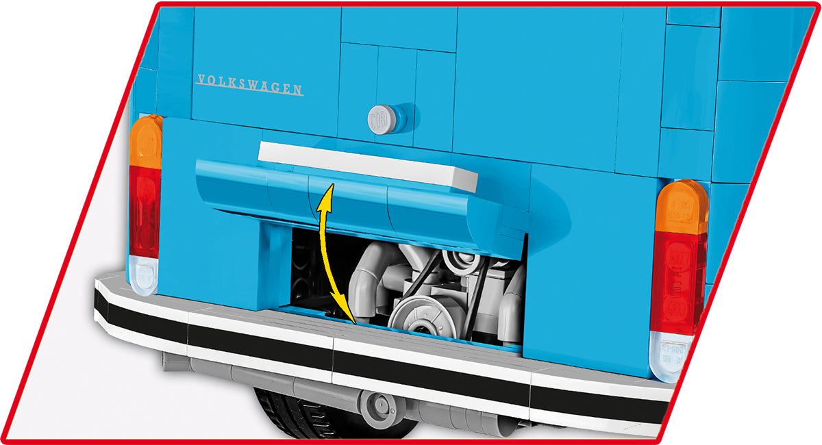 COBI Volkswagen T2b Bus 1:12 (24362) – VW Bulli Klemmbaustein Modell mit 2366 Teilen