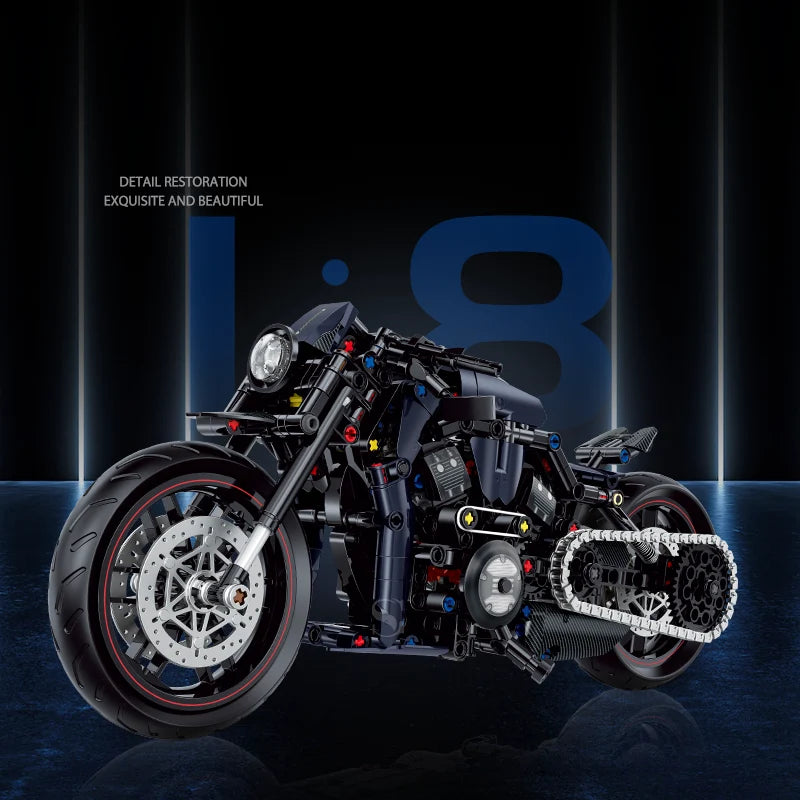 GULY 60517 Deadwind V-Twin – Cruiser Motorrad 1:8 | 562 Teile