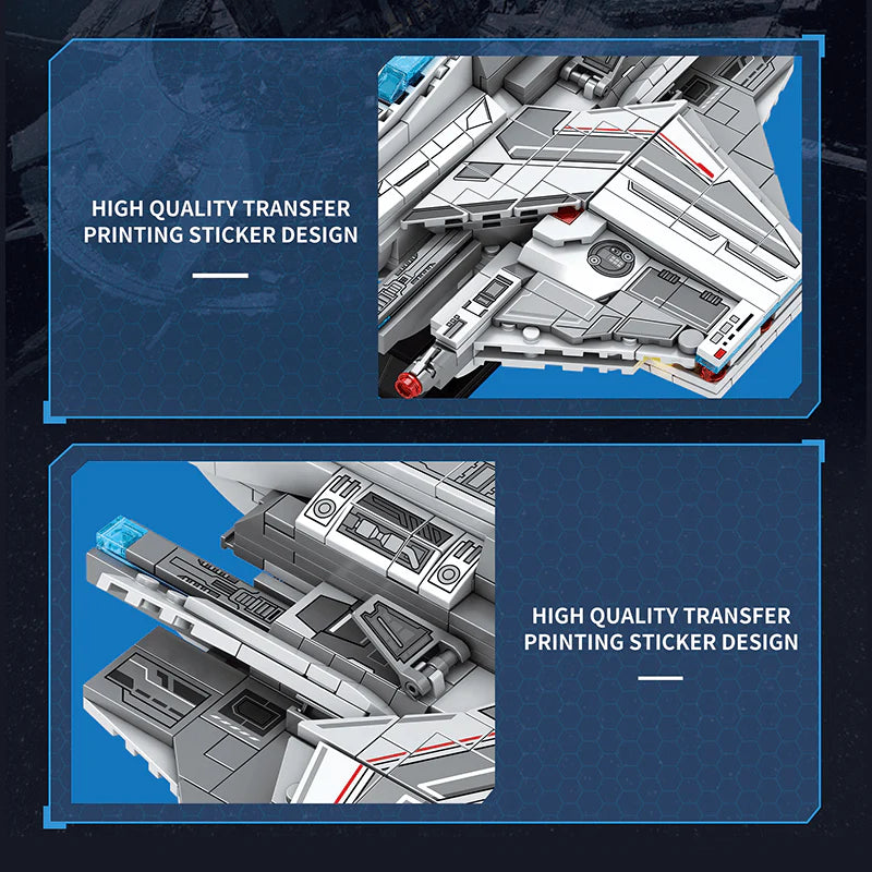 Reobrix 787 Lagrange MQ-25 Stingray Torpedo Bomber – 846 Teile Weltraum-Technic-Klemmbaustein-Set