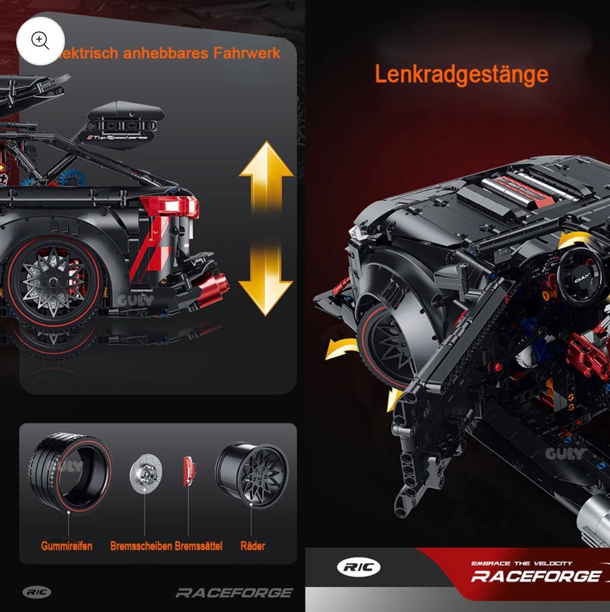 Guly 10645 RS6 Avant GT 4.189 Teile Klemmbaustein-Set | Static Set