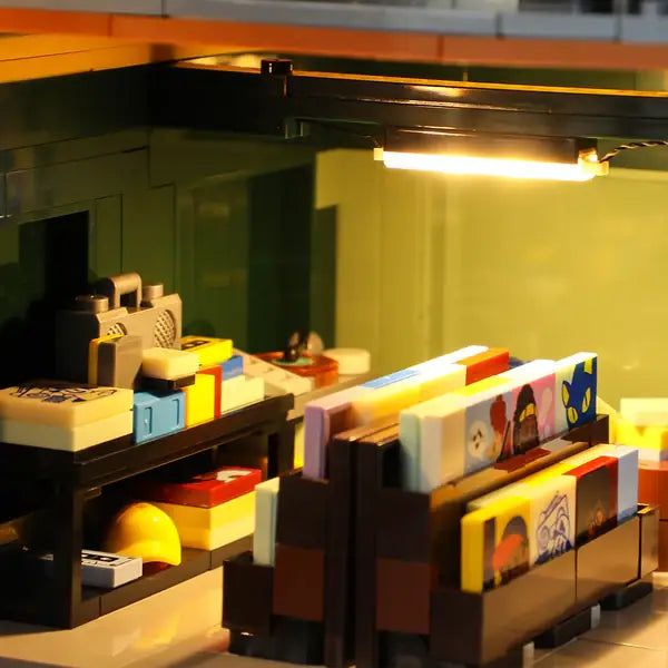 Lumibricks F9058 Record Store – 1980 Teile Schallplattenladen mit LED Klemmbausteine