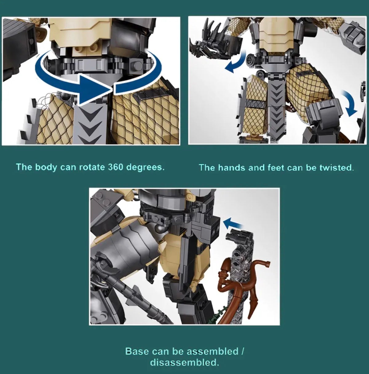 DK 7059 Alien Raptor – Sci-Fi-Kreatur Klemmbaustein-Set, 978 Teile