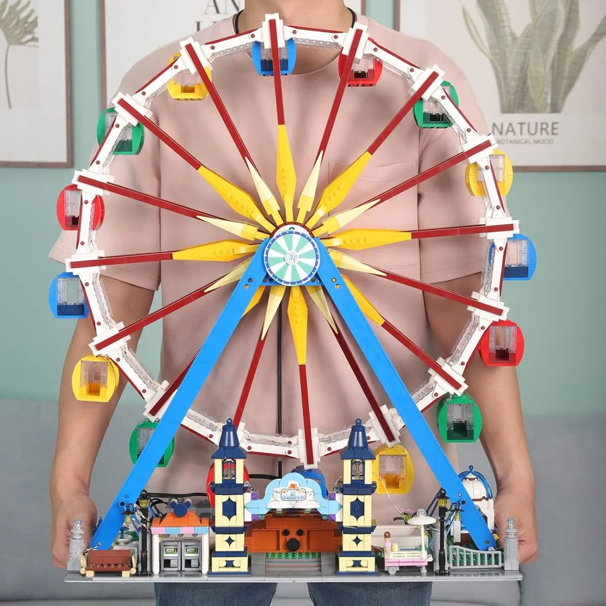 Mould King 11006 Motorisiertes Riesenrad – 3836 Teile LED Ferris Wheel | Großes Kirmes-Modell | Kompatibel