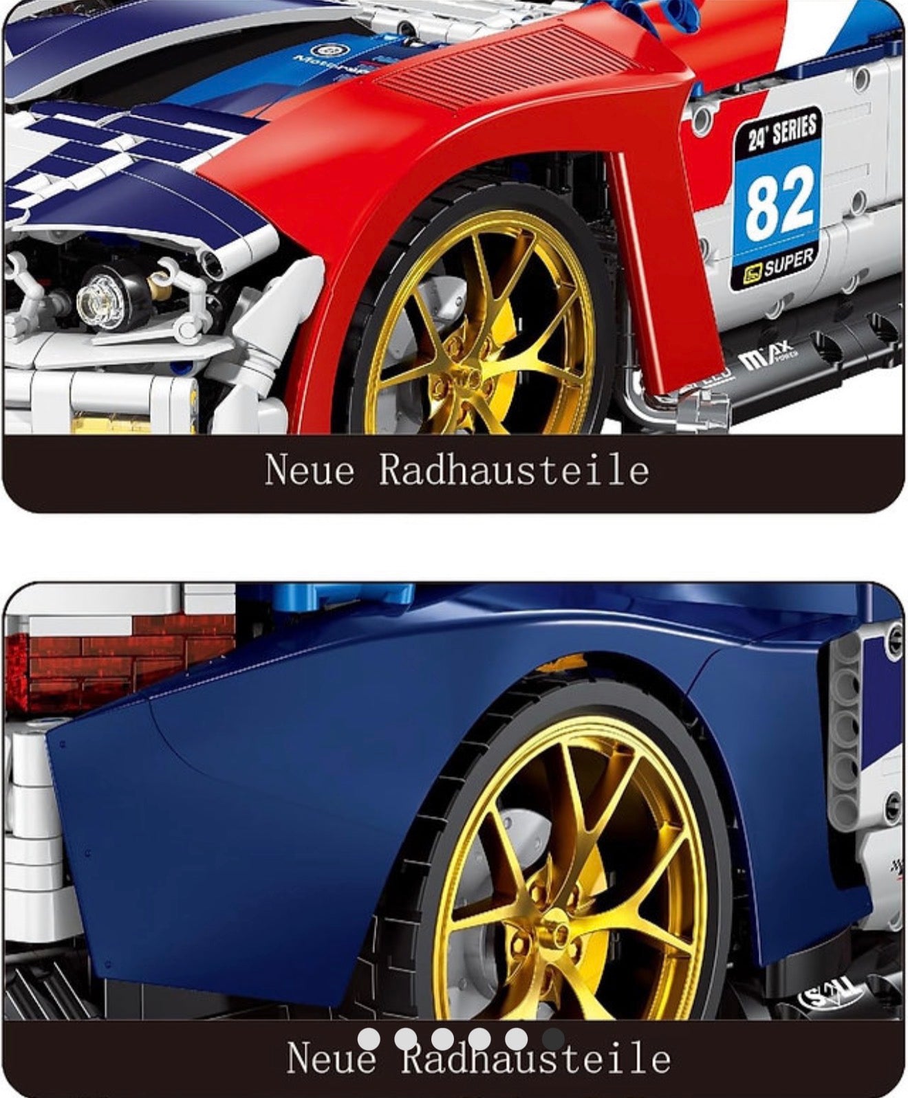 XJD JD040 BMW M4 GT3 – 4556 Teile Klemmbaustein Sportwagen Modell | 1:8 Bausatz