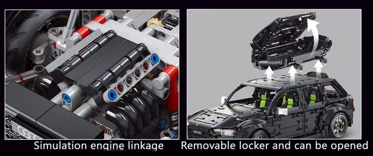 TaiGaoLe T5023 RS6 Sportscar – 2896 Teile Technik-Set | RS6 Klemmbaustein-Modell | 1:10 Supercar