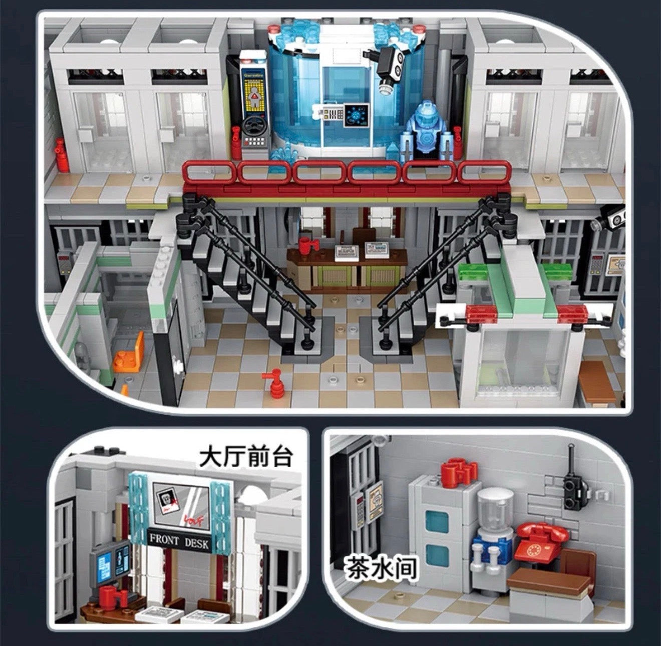 Panlos Lunatic Hospital – 7275 Teile Klemmbaustein-Set | Großes Horror-Modell | Display-Haus