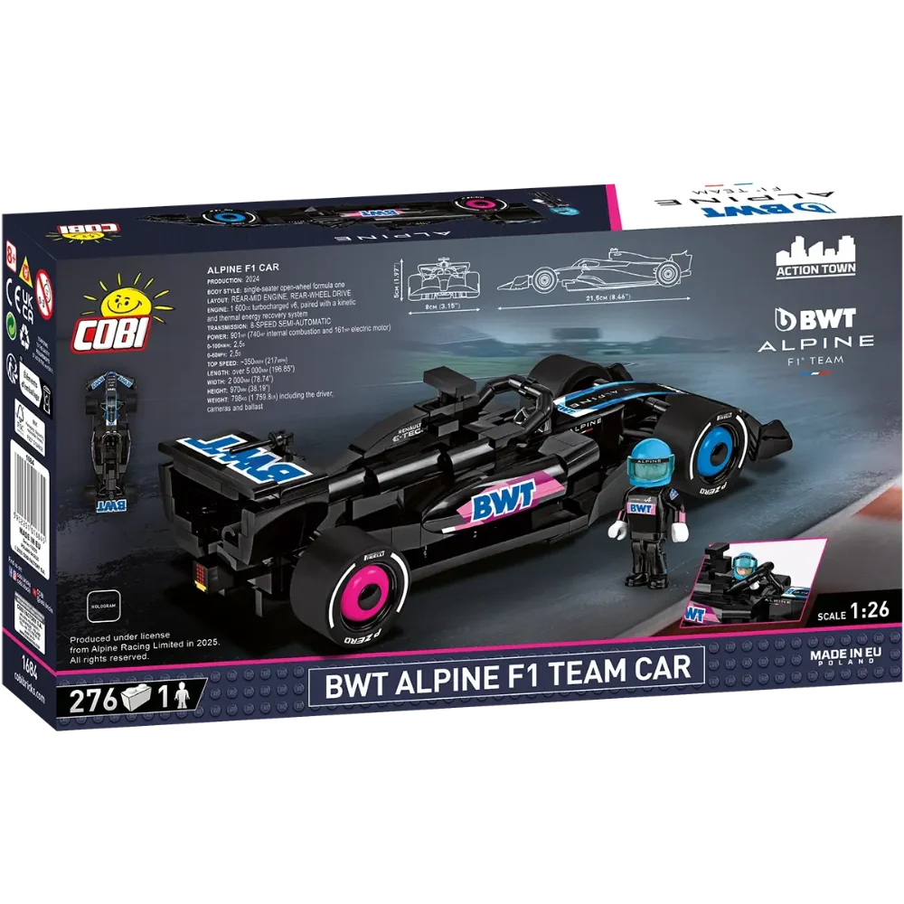 COBI 1684 Alpine F1 Car 290 Teile | Formel 1 Rennwagen Modellbausatz – Geschenk & Sammlerstück