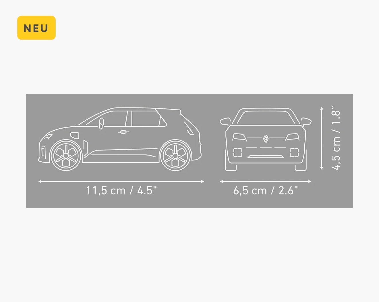 COBI 24675 Renault 5 E-Tech Weiß – 78 Teile Klemmbaustein Elektroauto Modell 1:35