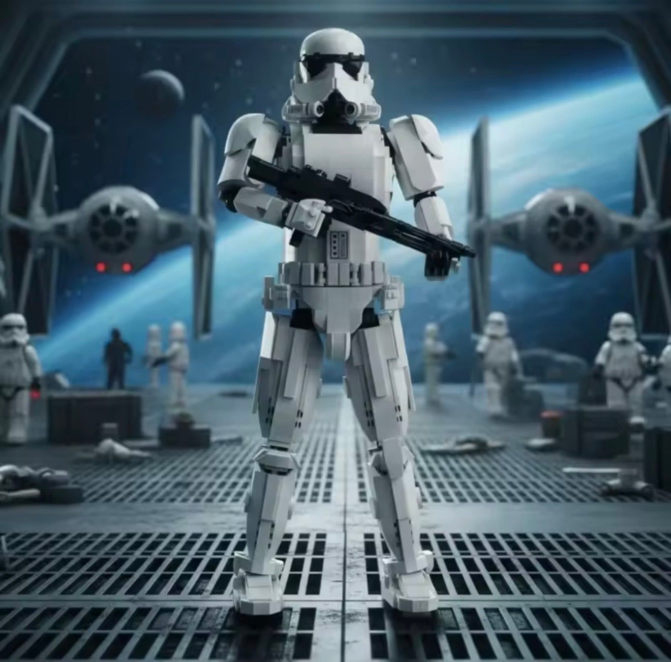 JQ1113 Stormtrooper Klemmbausteine Figur 43 cm – Star Wars Style Modell Set Display