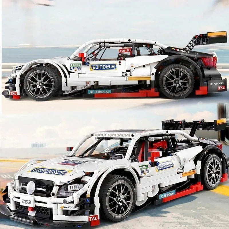 Mould King 13075 C63 AMG DTM Sportwagen – 2270 Teile Klemmbaustein Modellauto