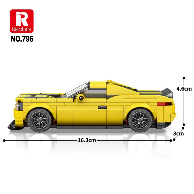 Reobrix 796 Dodge SRT Sportwagen – 336 Teile Klemmbaustein Modellauto