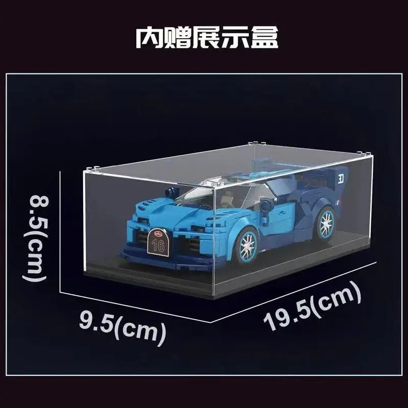 Mould King 27001 Vision GT Rennwagen – 336 Teile Klemmbaustein Modellauto mit Vitrine