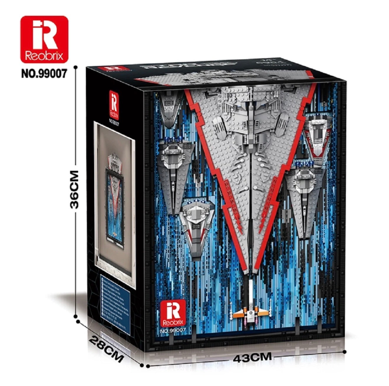 Reobrix 99007 Star Revenge Spacecraft Battle – 5964 Teile 3D Wandbild Klemmbaustein Raumschiff Diorama