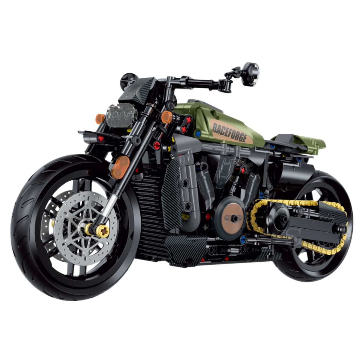 GULY 60514 Desert Burn – Militär Motorrad mit V-Twin | 590 Teile