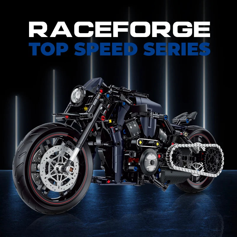 GULY 60517 Deadwind V-Twin – Cruiser Motorrad 1:8 | 562 Teile