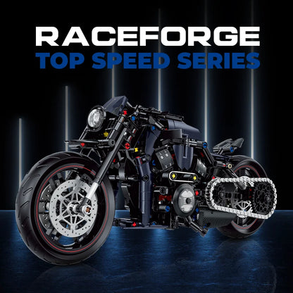 GULY 60517 Deadwind V-Twin – Cruiser Motorrad 1:8 | 562 Teile
