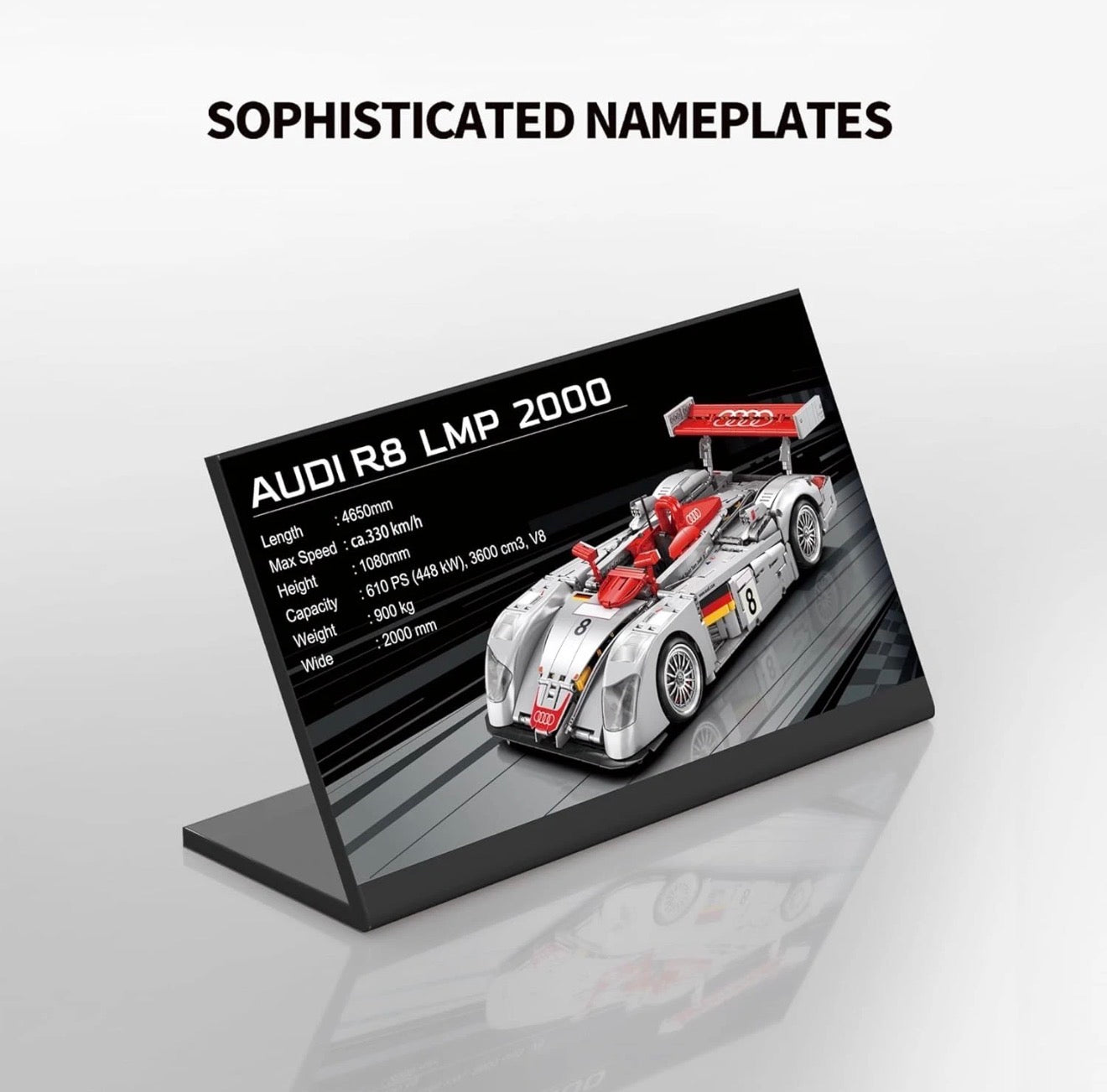 Baka Bole Brick Audi R8 LM RC-Technik-Set (2426 Teile) – Klemmbaustein-Modell mit Fernsteuerung & Detaillierter Konstruktion