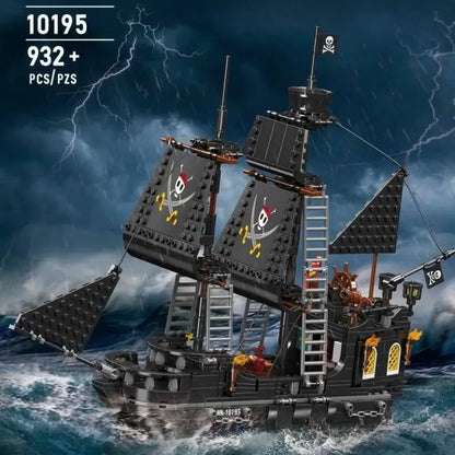 Mould King Black Pearl Piratenschiff-Set 10195 – 1:64 High-Detail Klemmbaustein-Modell mit Funktionsteilen & Deko-Qualität