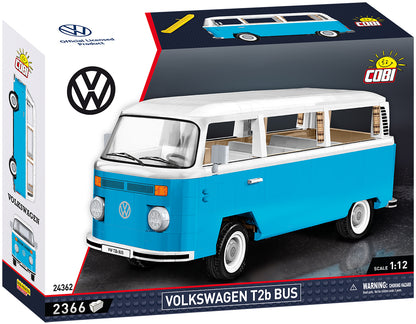 COBI Volkswagen T2b Bus 1:12 (24362) – VW Bulli Klemmbaustein Modell mit 2366 Teilen