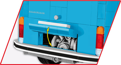 COBI Volkswagen T2b Bus 1:12 (24362) – VW Bulli Klemmbaustein Modell mit 2366 Teilen