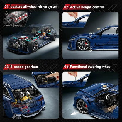 CaDA Audi RS6 Avant C61515W 1:8 | 4.663 Teile