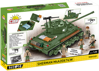 COBI Sherman M4A2E8 „Easy Eight“ Panzer 1:35 (3118) – WWII Klemmbaustein Set mit 865 Teilen