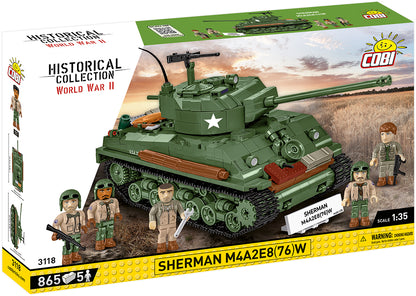 COBI Sherman M4A2E8 „Easy Eight“ Panzer 1:35 (3118) – WWII Klemmbaustein Set mit 865 Teilen