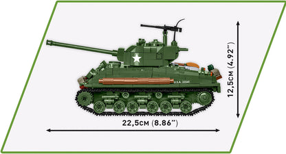 COBI Sherman M4A2E8 „Easy Eight“ Panzer 1:35 (3118) – WWII Klemmbaustein Set mit 865 Teilen