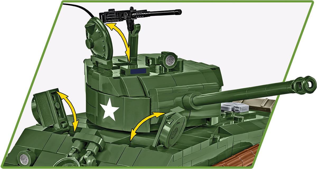 COBI Sherman M4A2E8 „Easy Eight“ Panzer 1:35 (3118) – WWII Klemmbaustein Set mit 865 Teilen