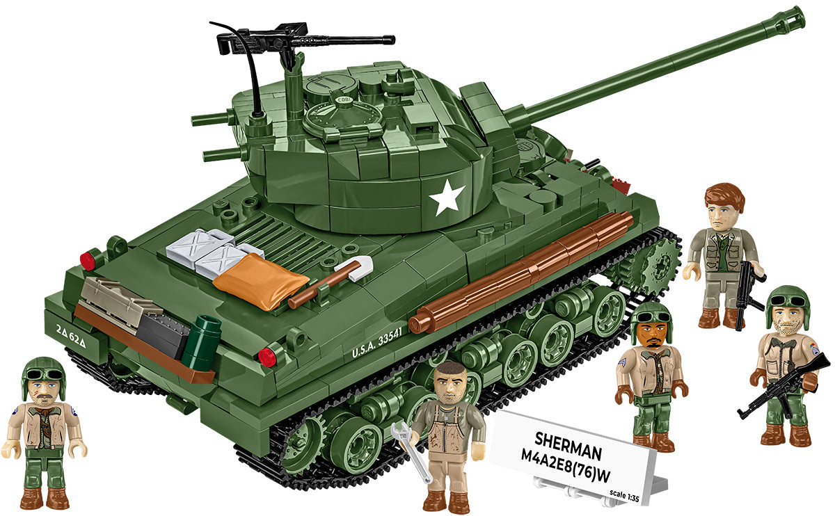 COBI Sherman M4A2E8 „Easy Eight“ Panzer 1:35 (3118) – WWII Klemmbaustein Set mit 865 Teilen