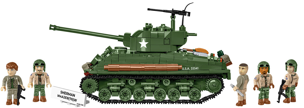 COBI Sherman M4A2E8 „Easy Eight“ Panzer 1:35 (3118) – WWII Klemmbaustein Set mit 865 Teilen