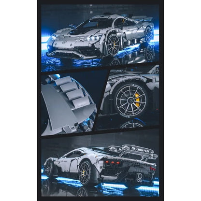 Premium CaDA Mercedes-AMG ONE 1:8 Klemmbaustein-Set (3290+ Teile) mit RC-Fernsteuerung & LED-Beleuchtung – High-Detail Technic Modell