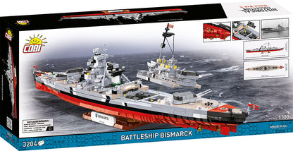 COBI Battleship Bismarck 1:300 (4860) – Großes Schlachtschiff Klemmbaustein Modell mit 3204 Teilen