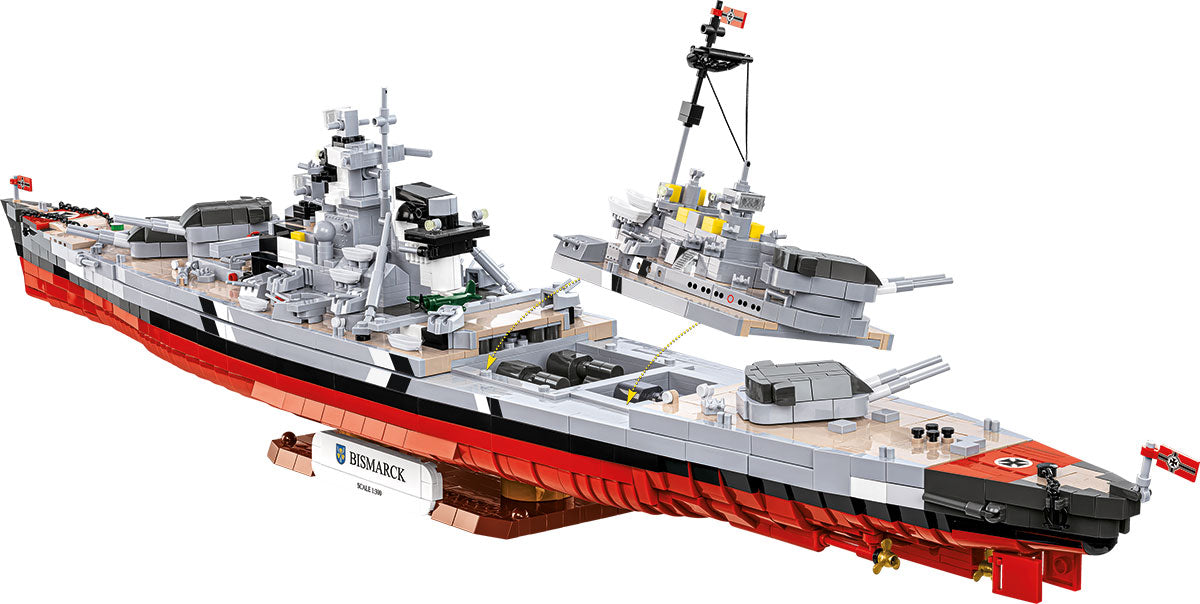 COBI Battleship Bismarck 1:300 (4860) – Großes Schlachtschiff Klemmbaustein Modell mit 3204 Teilen