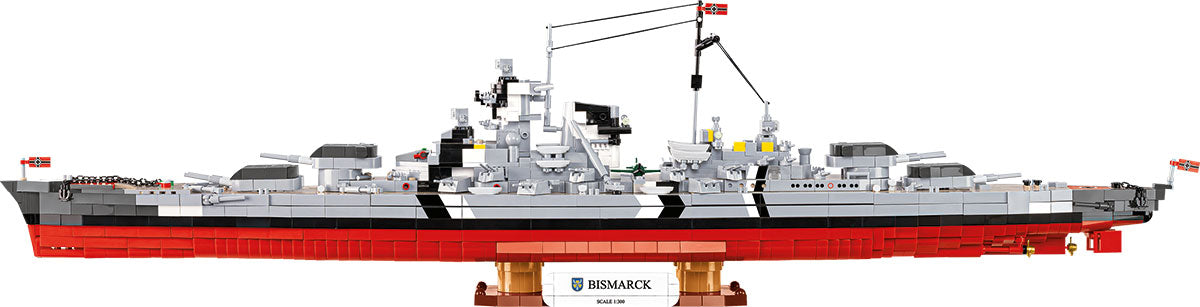 COBI Battleship Bismarck 1:300 (4860) – Großes Schlachtschiff Klemmbaustein Modell mit 3204 Teilen