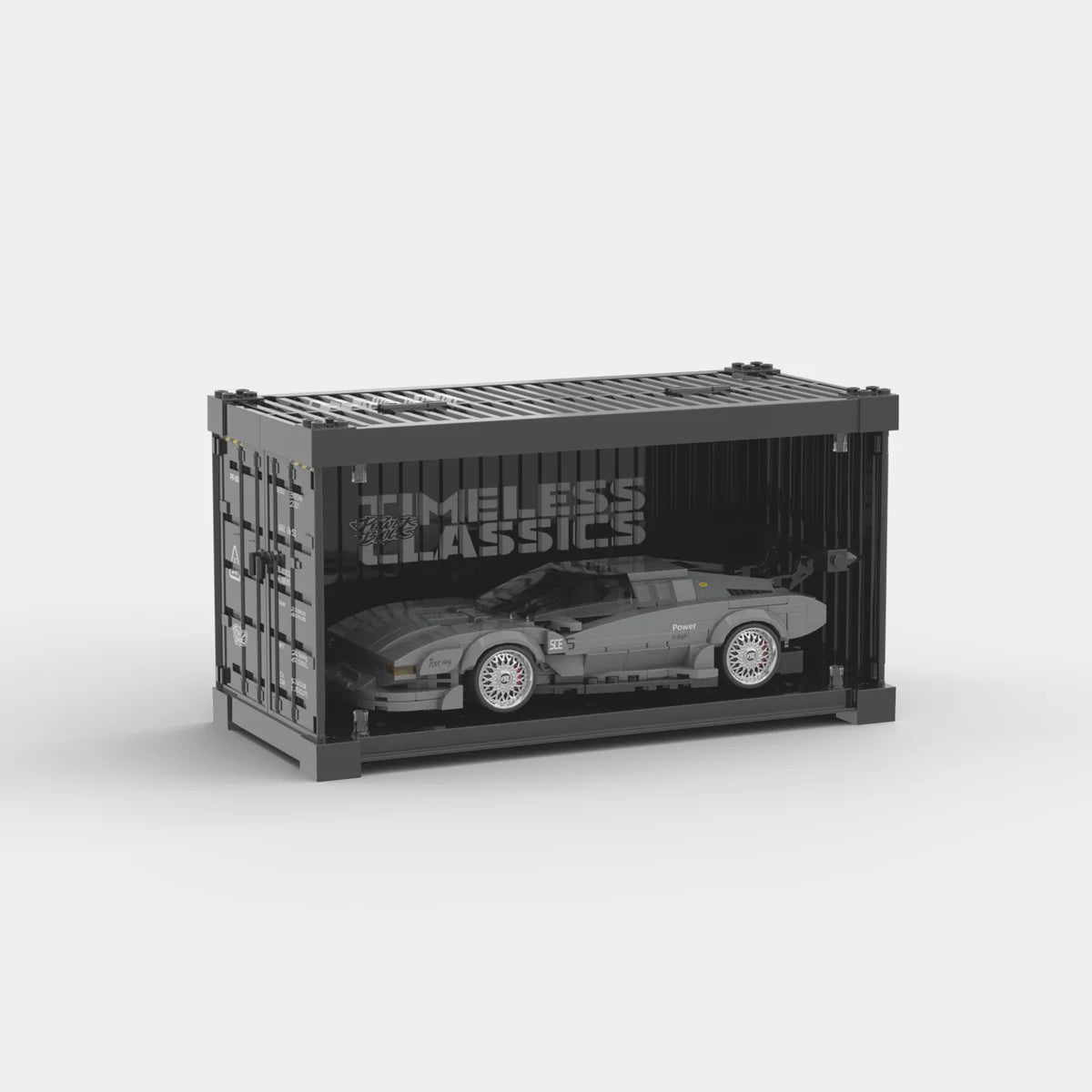 PB8819 70er Deutscher Klassiker Klemmbaustein Modellauto | Oldtimer Sportwagen Bausatz mit Displaybox | Sammlermodell