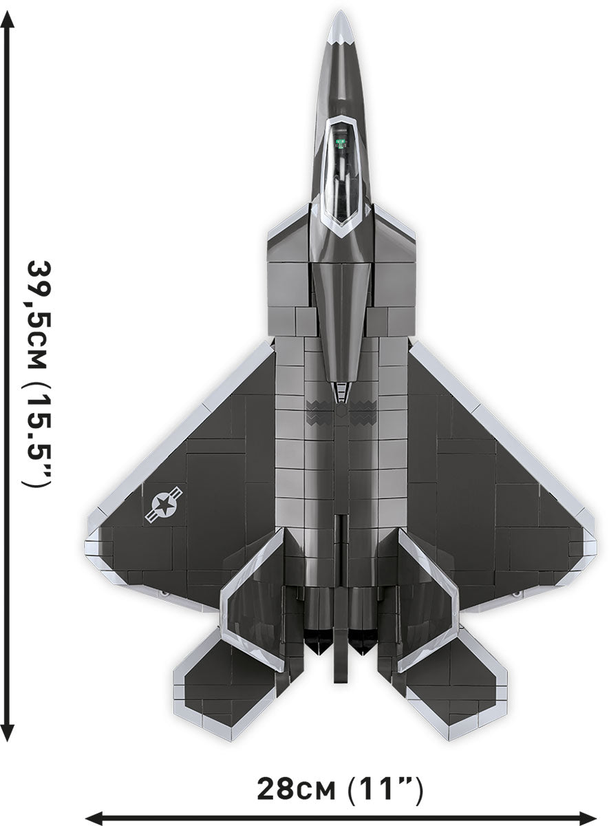 COBI Lockheed F-22 Raptor 1:48 (5855) – Stealth Kampfjet Klemmbaustein Modell mit 695 Teilen
