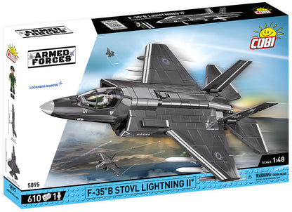 COBI F-35B STOVL Lightning II 1:48 (5857) – Stealth Kampfjet Klemmbaustein Modell mit 610 Teilen