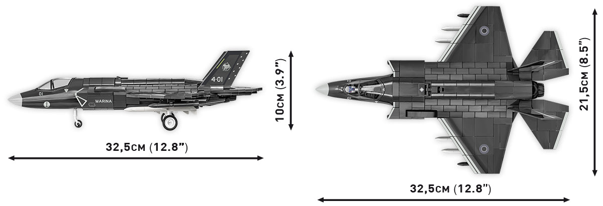 COBI F-35B STOVL Lightning II 1:48 (5857) – Stealth Kampfjet Klemmbaustein Modell mit 610 Teilen