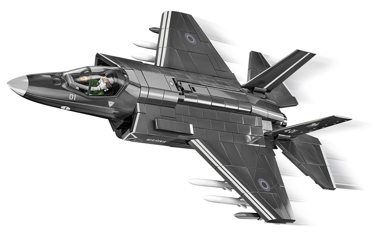 COBI F-35B STOVL Lightning II 1:48 (5857) – Stealth Kampfjet Klemmbaustein Modell mit 610 Teilen
