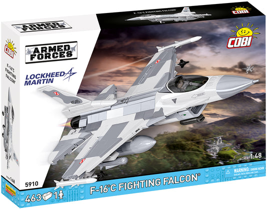 COBI F-16C Fighting Falcon 1:48 (5910) – Kampfjet Klemmbaustein Modell mit 463 Teilen