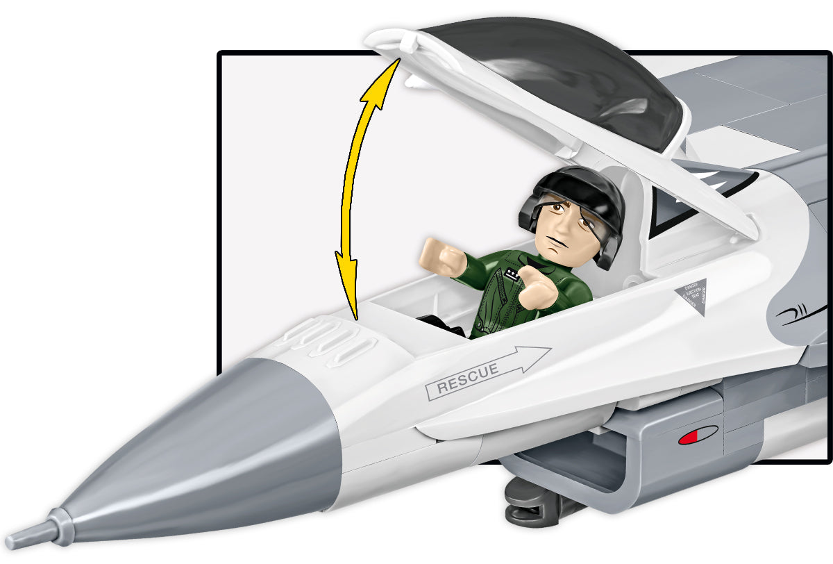 COBI F-16C Fighting Falcon 1:48 (5910) – Kampfjet Klemmbaustein Modell mit 463 Teilen
