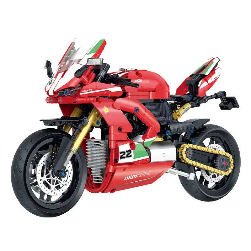 GULY 60516 – Rotes V2 Rennmotorrad 1:8 | 626 Teile
