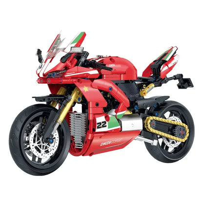 GULY 60516 – Rotes V2 Rennmotorrad 1:8 | 626 Teile