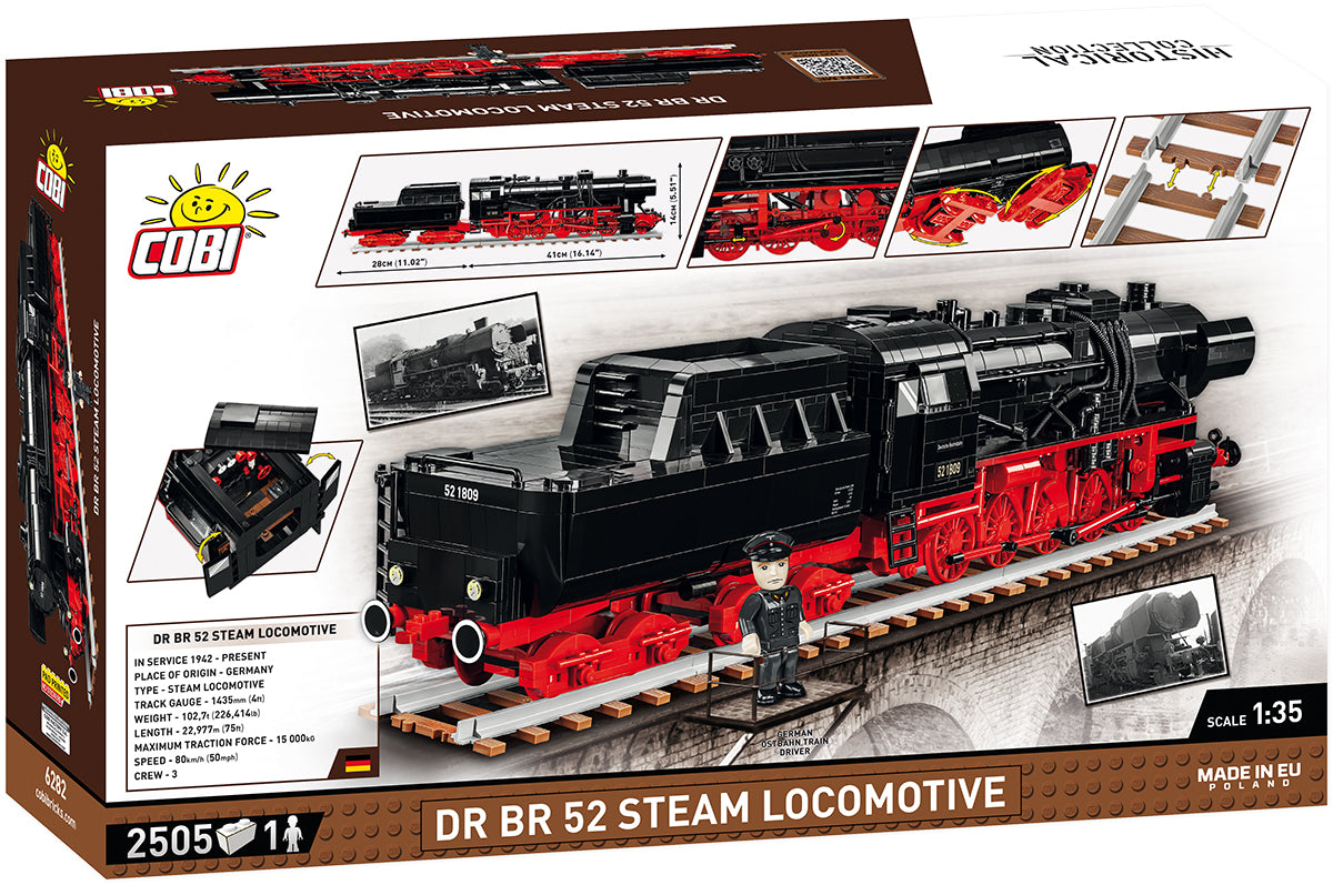 COBI DR BR 52 Dampflokomotive 1:35 (6282) – Historische Eisenbahn mit 2505 Teilen