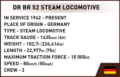 COBI DR BR 52 Dampflokomotive 1:35 (6282) – Historische Eisenbahn mit 2505 Teilen