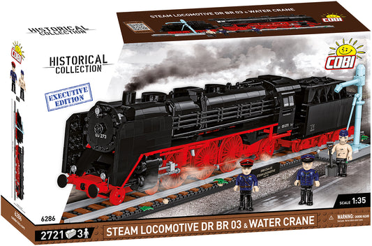 COBI DR BR 03 Dampflokomotive & Wasserkran Executive Edition 1:35 (6286) – Eisenbahnmodell mit 2721 Teilen