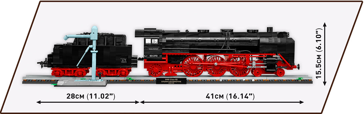 COBI DR BR 03 Dampflokomotive & Wasserkran Executive Edition 1:35 (6286) – Eisenbahnmodell mit 2721 Teilen