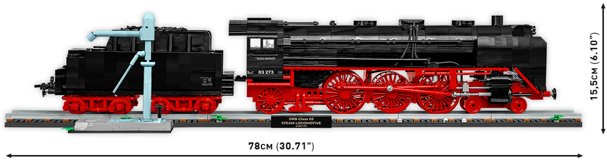 COBI DR BR 03 Dampflokomotive & Wasserkran Executive Edition 1:35 (6286) – Eisenbahnmodell mit 2721 Teilen