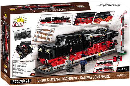 COBI DR BR 52 Dampflokomotive & Eisenbahn-Semaphor 1:35 (6287) – Executive Edition mit 2747 Teilen